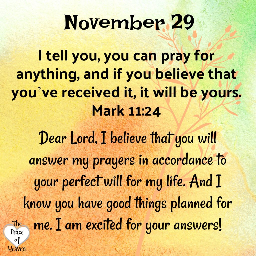 November 29 The Peace of Heaven