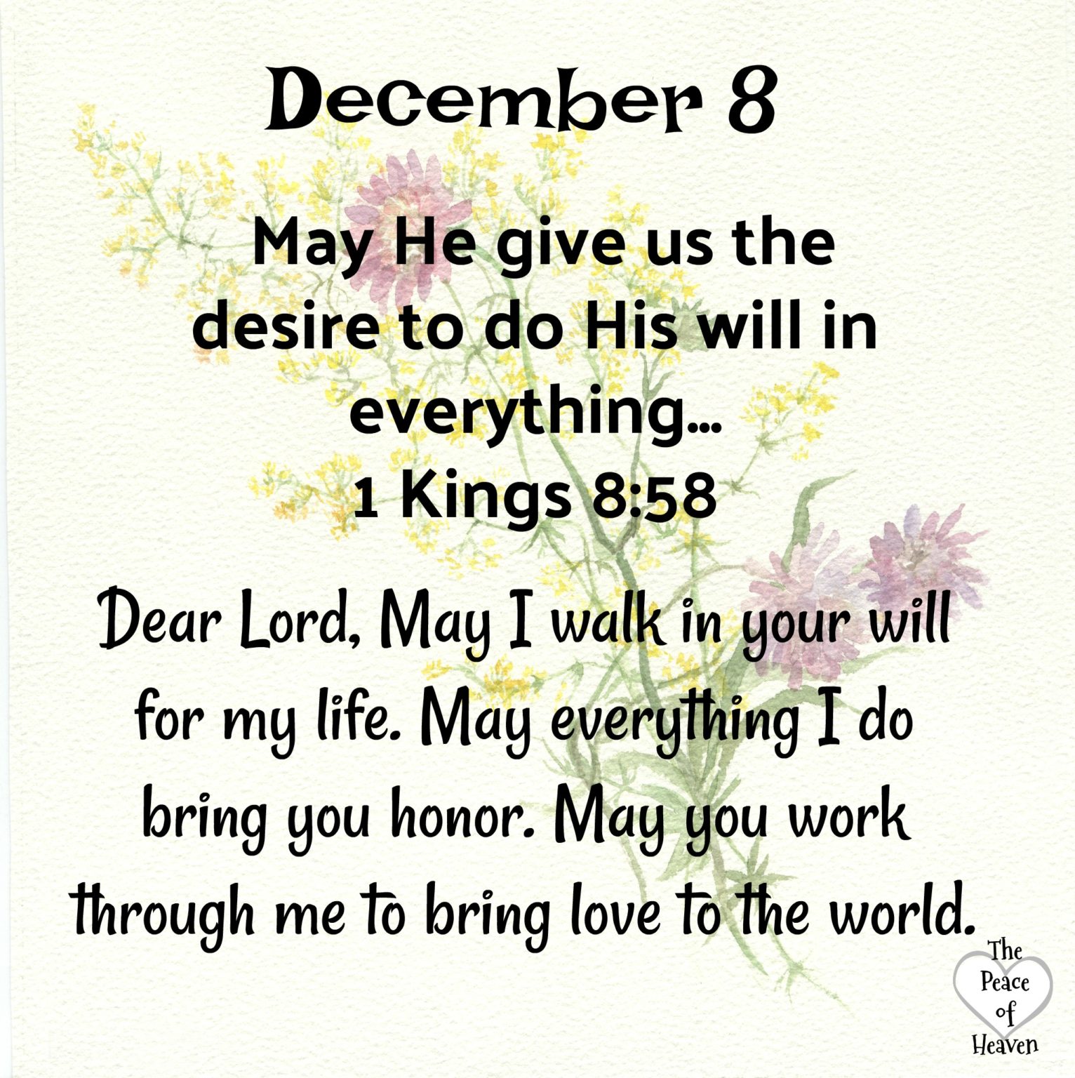 December 8 The Peace of Heaven