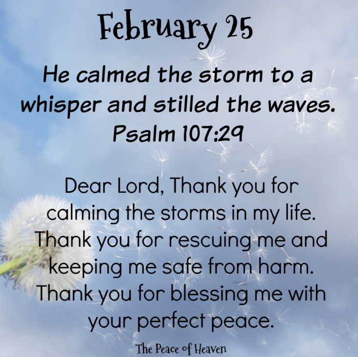 February 25 The Peace of Heaven