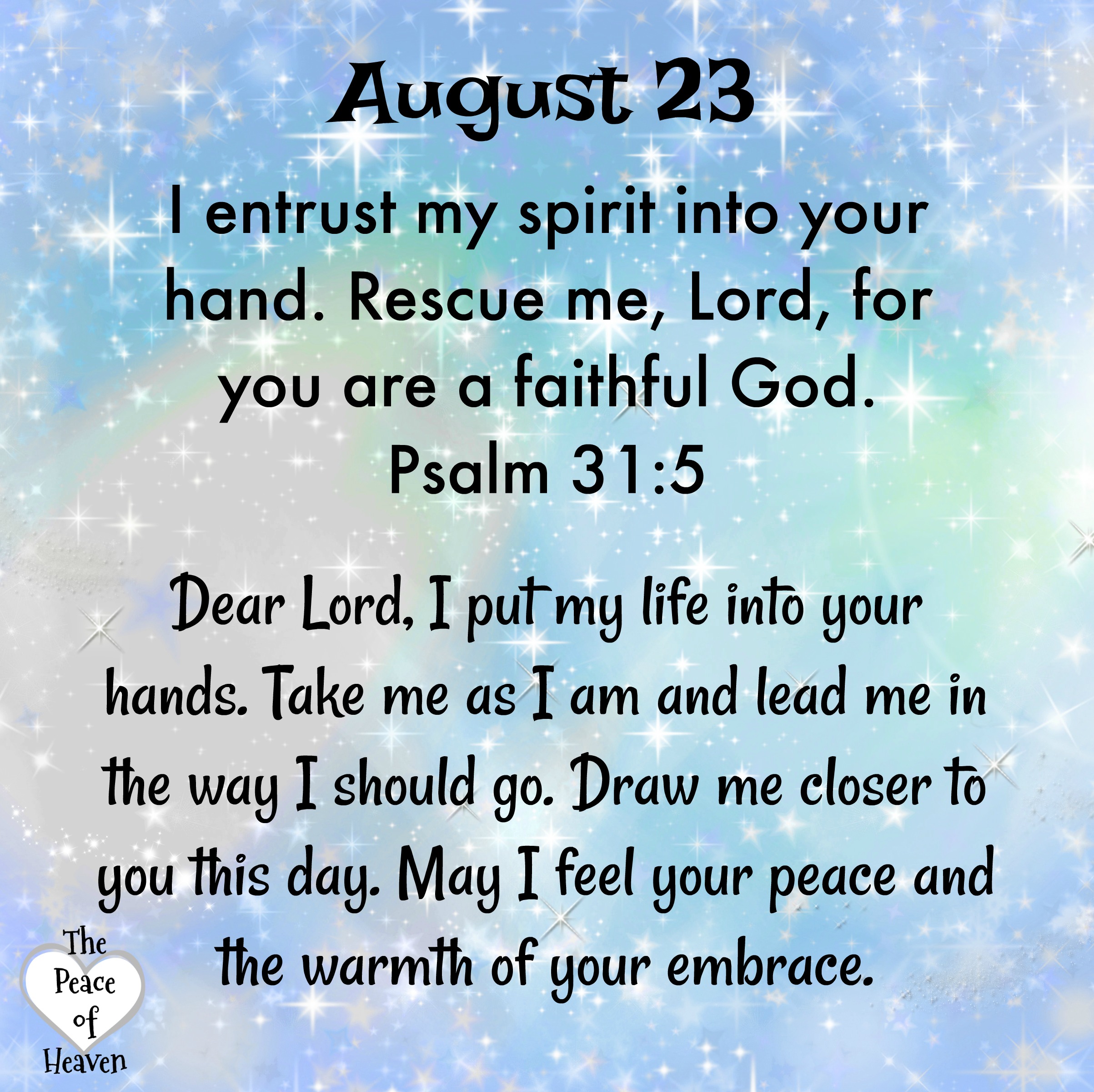 August 23 – The Peace of Heaven