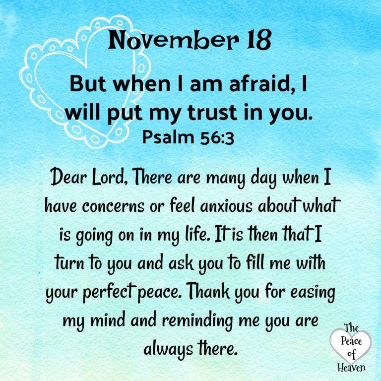 November 18 – The Peace of Heaven