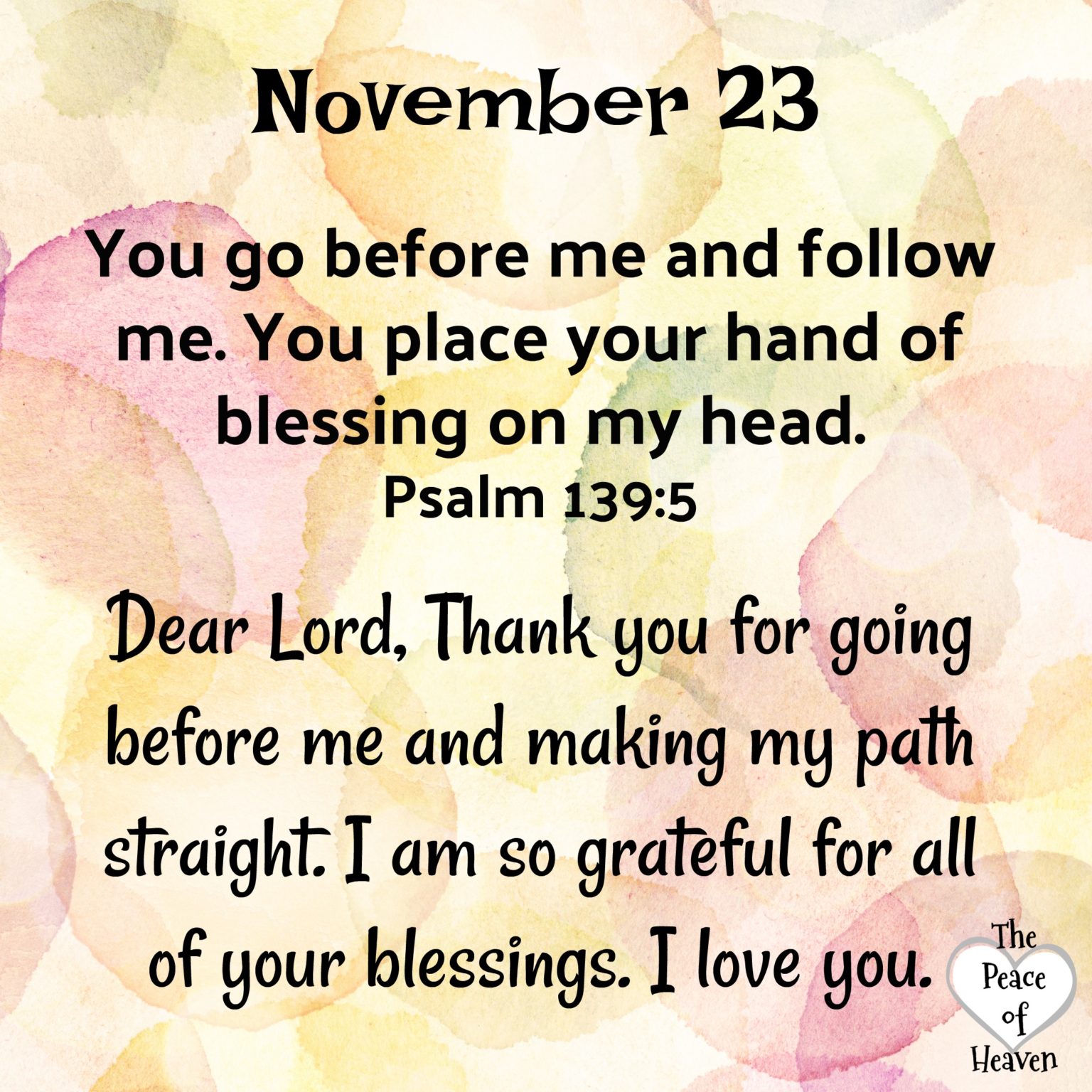 November 23 – The Peace of Heaven