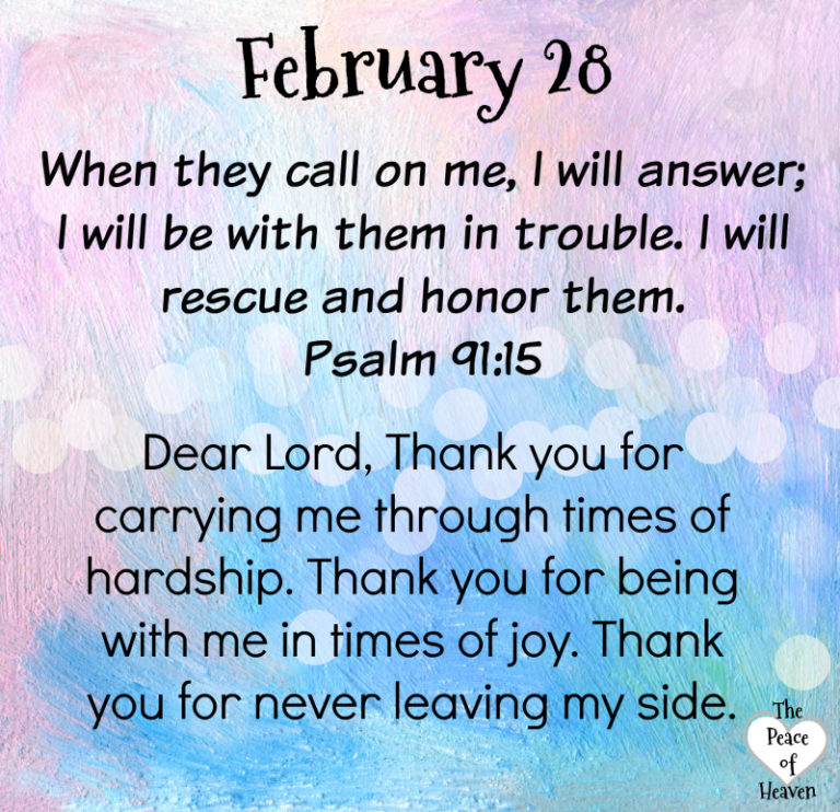 February 28 – The Peace of Heaven